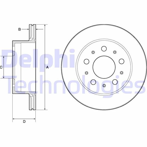 DELPHI BG4796C FREN DİSKİ ARKA FIAT DUCATO 06> PEUGOET BOXER 06> CITROEN JUMPER 06> 300x22x19.9MM - Görsel 1