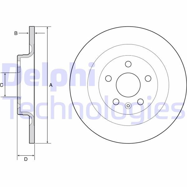 DELPHI BG4950C ARKA FREN AYNASI VOLVO S60 III-19 > V60 18 >V90 16 > XC60 17 > S90 16 > 302x5DL 16 İNÇ - Görsel 1
