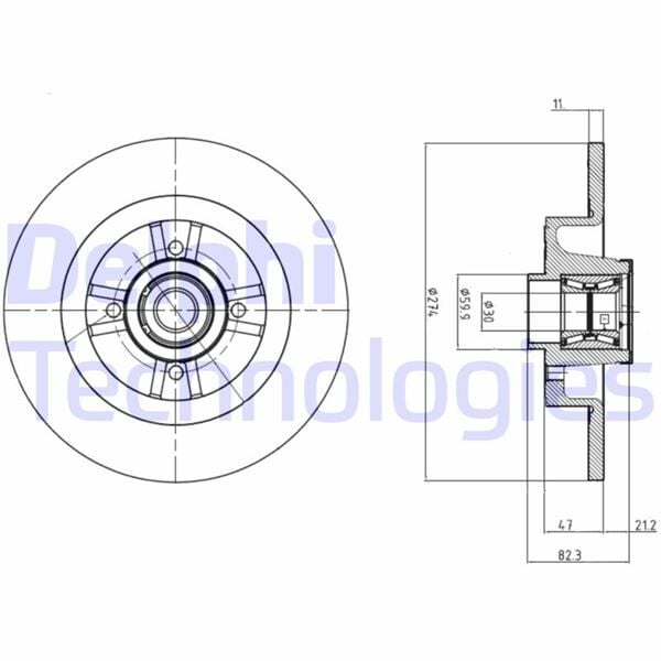 DELPHI BG9030RS ARKA FREN AYNASI TEK ABS SENSOR HALKASI ILE GRAND SCENIC 1.5DCI/1.6/1.9 DCI/2.0 04- - Görsel 1