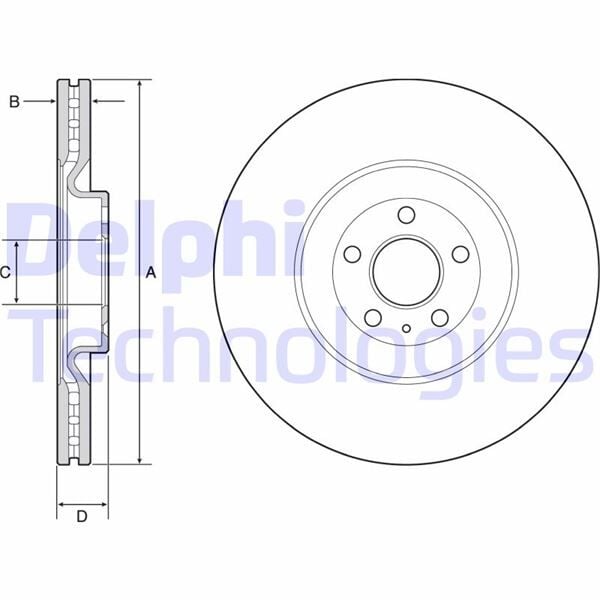 DELPHI BG9233C ÖN FREN AYNASI VOLVO XC90 II 2014>2022 XC60 II 2018 > 366 CAP 19 JANT - Görsel 1