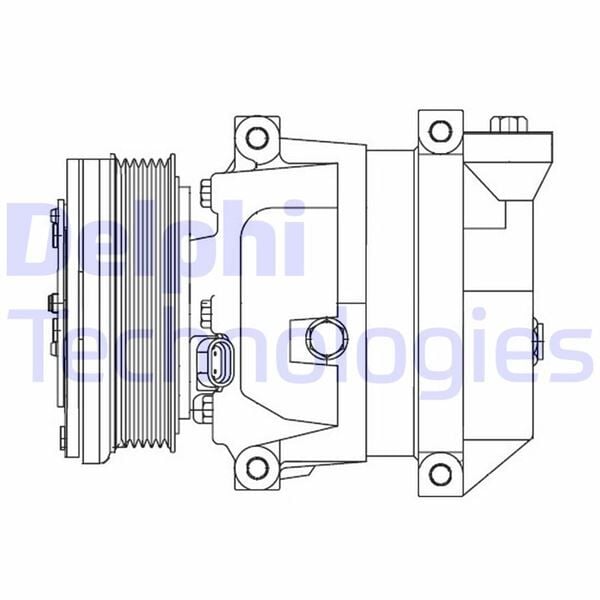 DELPHI CS10095-12B1 KLİMA KOMPRESÖRÜ CHEVROLET AVEO 1.2 08> KALOS 1.2 05> 106mm - Görsel 1