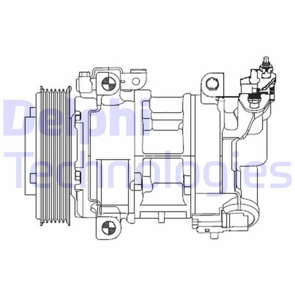 DELPHI CS20325 KLİMA KOMPRESÖRÜ P308-P5008-P3008-RCZ-PARTNER-BERLINGO-C4-DS4-DS5 09>16 1.4 16V EP3C 1.6 THP-VTi EP6C-EP6CDT - Görsel 1