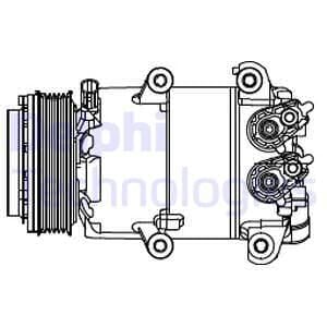 DELPHI CS20466 KLİMA KOMPRESÖRÜ FORD FOCUS-CMAX-FİESTA 11> 1.5-1.6 TDCİ - Görsel 1