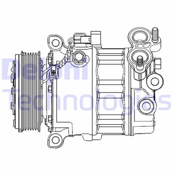 DELPHI CS20512 KLİMA KOMPRESÖRÜ FORD FOCUS-MONDEO VOLVO S40-V50-V60 12> 1.6 TDCİ 10> V40 10> V50 10> S60 II 10> S40 II 10> C30 10> 1.6D D 4162 T - Görsel 1