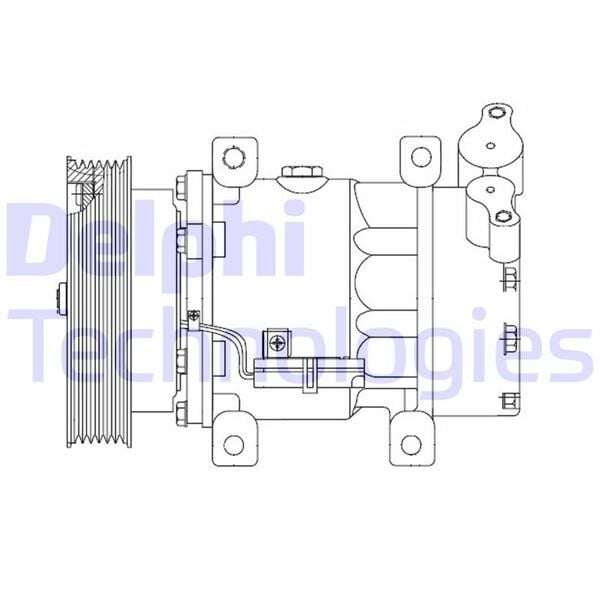 DELPHI CS20523 KLIMA KOMPRESORU MERCEDES CITAN W415 12> . RENAULT CLIO III 04>12 KANGOO II 08> MODUS 04> MICRA III 03>10 QASHQAI J10 06>13 1.5dCi K9K 12V 6 KANAL 125MM - Görsel 1