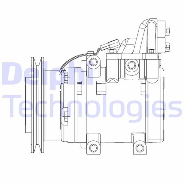 DELPHI CS20524 KLİMA KOMPRESÖRÜ FORD RANGER 98> 2.5D-2.5-3.0 TDCI - Görsel 1