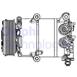 DELPHI CS20553 KLİMA KOMPRESÖRÜ FORD KUGA-CONNECT 13> 1.5-1.6 ECOBOOST KASNAK ÇAP: 108mm - Görsel 1