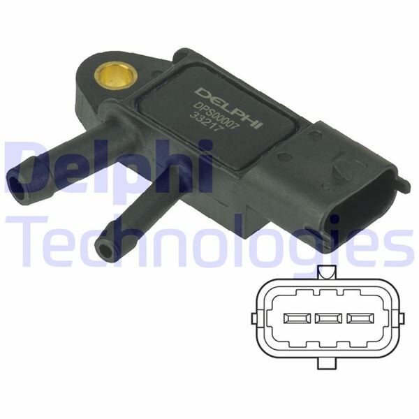 DELPHI DPS00007 EGZOZ BASINÇ SENSÖRÜ FIAT EGEA 15> DOBLO 10> DUCATO 10> LİNEA 09> FİORİNO 07> JEEP RENEGADE 14> OPE L ASTRA H-VECTRA C-ZAFIRA A 1.9 DTH PEUGEOT BIPPER-BOXER CITROEN JUMPER-NEMO 1.3D MTJ 1.6D MTJ 2.0D - Görsel 1