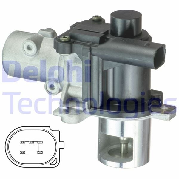 DELPHI EG10425-12B1 EGR VALFİ RENAULT CLIO II-III-IV MEGANE II-III THALIA I-II KANGOO II 08> FLUENCE 09>DACIA SANDERO I-II LOGAN I-II DUSTER 10> NISSAN QASHQAI 08> MICRA III K12 05>10 SUZUKI JIMNY 05> 1.5dCi K9K - Görsel 1