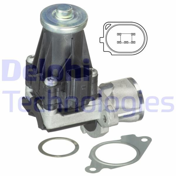 DELPHI EG10443-12B1 EGR VALFİ OPEL ASTRA J 10> CORSA D 06> FIAT DOBLO 10> PANDA 12> GRANDE PUNTO 06> PUNTO EVO 10> 1.3D MTJ-CDTİ - Görsel 1