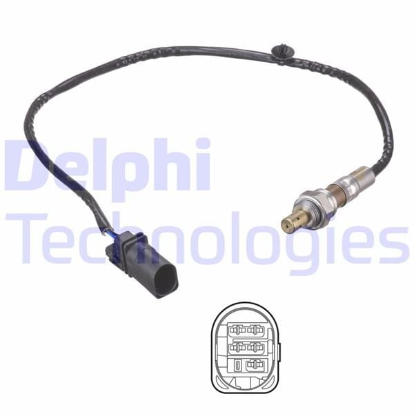 DELPHI ES21179-12B1 OKSİJEN SENSÖRÜ LZA15-A2 FIAT 500-DOBLO-FIORINO-GRANDE PUNTO 1.3DMTJ-FORD KA 1.3TDCI 610mm - Görsel 1