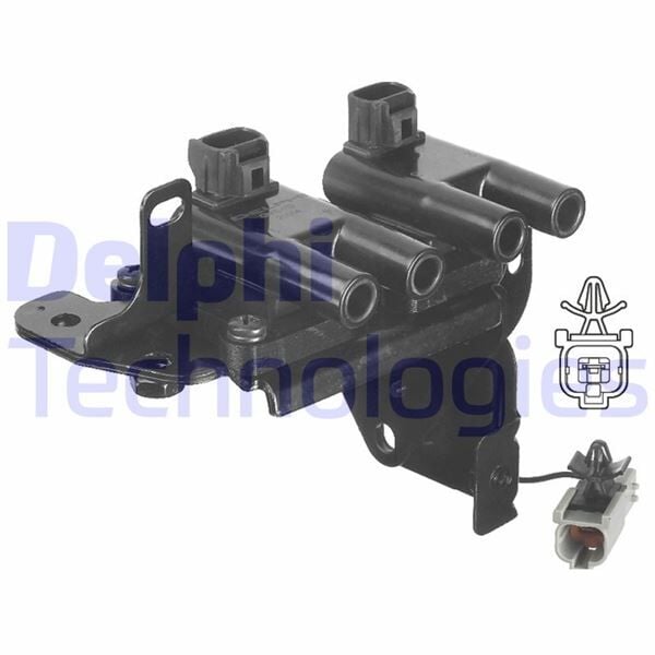 DELPHI GN10413-12B1 ATEŞLEME BOBİNİ HYUNDAI ACCENT 1.5L G4EB 16v DOHC enjeksiyonlu 01-> / ADMIRE 1.6L G4ED 16v 01-05 / E RA 1.4L G4EE 06-10 / ELANTRA 1.6L G4ED 16v 01-06 / KIA RIO 1.4L 1.6L 06-10 / CERATO 1.6L 04-07 - Görsel 1