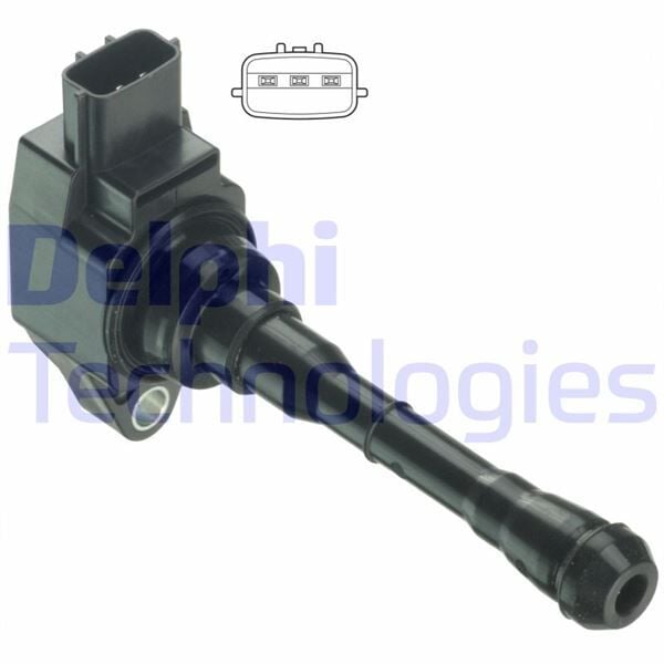 DELPHI GN10614-12B1 ATEŞLEME BOBİNİ ATEŞLEME BOBİNİ MGN IV-TALISMAN 15>1.6TCE / NISSAN JUKE 1.6L MR16DDT DIG-T F15 10-> - Görsel 1