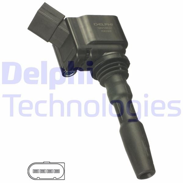 DELPHI GN10631-12B1 ATEŞLEME BOBİNİ GOLF VII-BEETLE-A3 1.2-1.4 TSİ-JETTA IV-PASSAT-A1-Q3 1.4 TSİ-POLO 1.0-1.2-1.4 TSİ - Görsel 1