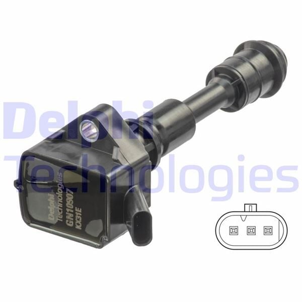 DELPHI GN10907-12B1 ATESLEME BOBINI VOLVO S60 II 1.5 T3 -T4-T5 19> S80 II2.0 15> S90 II T6 Drive -E Polestar AWD 17>V40 T5 14> V60 I 2.0 T4 15>18 - Görsel 1