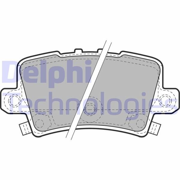 DELPHI LP1971 ARKA FREN BALATA HONDA CIVIC 1.8L R18A VTEC FK2 Hatchback 06-> / 1.4L L13Z1 FK1 sport 09-> - Görsel 1