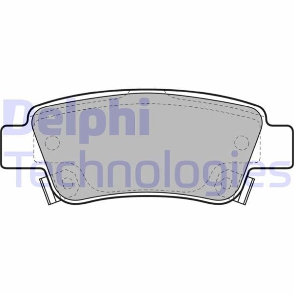 DELPHI LP2047 ARKA FREN BALATA HONDA CR-V 2.2L N22A CTDi dizel RE6 06-> / CR-V 2.0L R20 benzinli RE5 otomatik vite s 07-15 / CR-V 1.6L N16A2 RE6 İ-DTEC dizel 4x2 4x4 13-> - Görsel 1