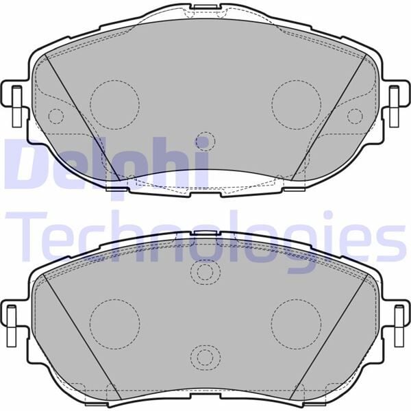 DELPHI LP2691 ÖN FREN BALATA TOYOTA AURIS COROLLA 1.33L 1.6L 1NR-FE 1ZR-FAE NRE180 ZRE181 ZRE185 12-> / 1.4L 1ND-FTV NDE180 12-> - Görsel 1