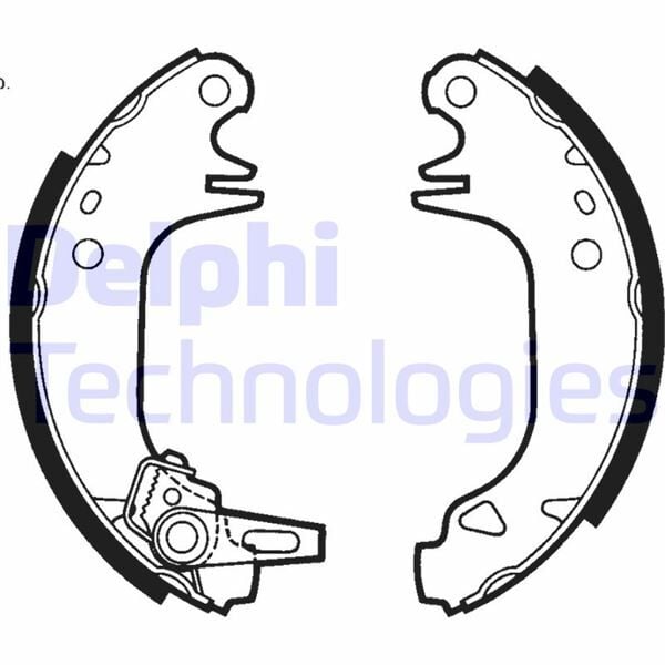 DELPHI LS1423 ARKA FREN PABUÇ BALATA PEUGEOT P106 91>04 P205 83>98 P309 86>93 CITROEN SAXO 96>04 AX 86>98 180x30m m - Görsel 1