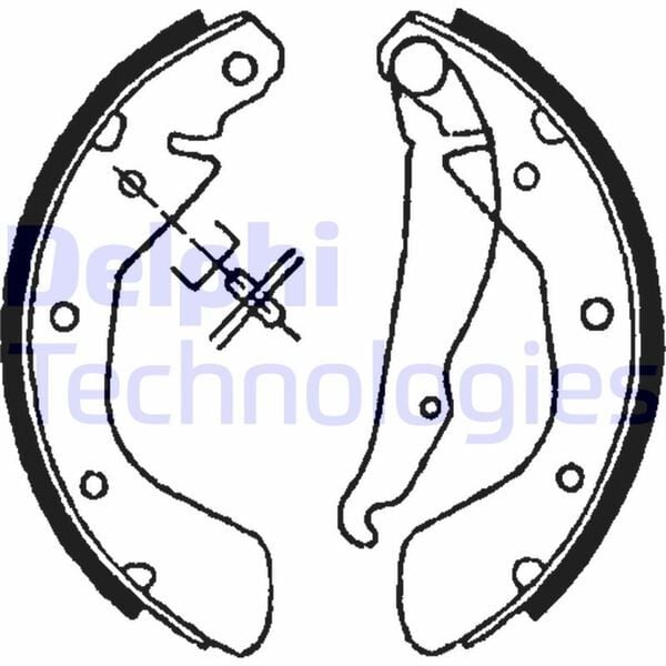 DELPHI LS1622 ARKA PABUÇ BALATA CORSA C 00-09 VECTRA A 93-95 ASTRA F 91-98 LACETTI 05 >NUBIRA 03 > 200x46 - Görsel 1