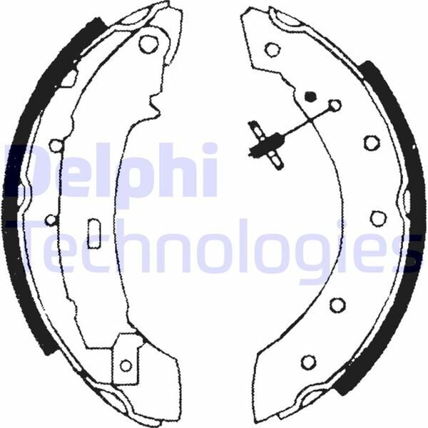 DELPHI LS1717 ARKA FREN BALATASI PABUÇ PEUGEOT P106 96>04 P206 98>12 P306 93>02 CITROEN SAXO 96>04 XSARA 97>05 Z X 92>98 RENAULT CLIO II-SYMBOL-THALIA-LGN-TWNG-LOGAN 04>SANDERO 08> - Görsel 1