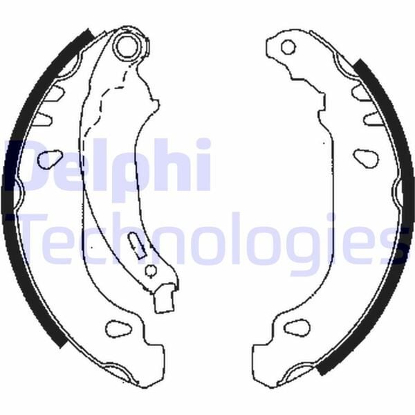 DELPHI LS1844 ARKA PABUÇ BALATA CLIO II 98 >05 > SYMBOL II 08 > LOGAN 04 >11 > SANDERO 08 >11 > 180x40 - Görsel 1