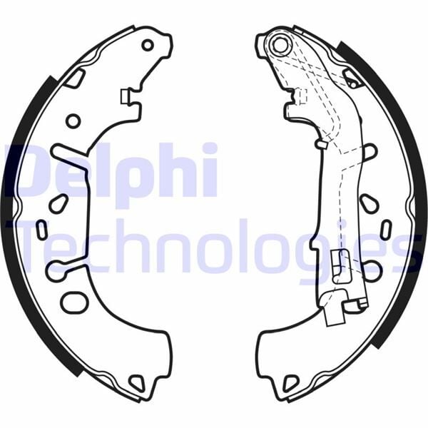 DELPHI LS1981 ARKA PABUÇ BALATA FIAT FIORINO 09> GRANDE PUNTO 05>13 LİNEA 07> PUNTO EVO 09>12 PUNTO 12> CITRO N NEMO 09> PEUGEOT BIPPER 08> OPEL CORSA D 09>14 CORSA E 14> ADAM 12> 228x42 - Görsel 1