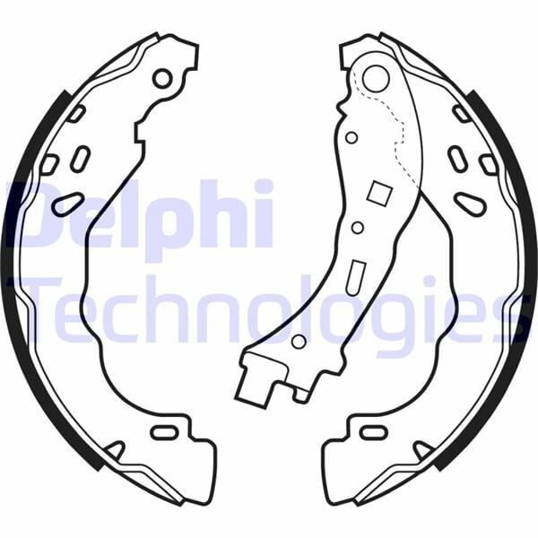 DELPHI LS2065 ARKA PABUÇ BALATA LOGAN 04>CLIO II-IV-P208 12>P301 12>C-ELYSEE 12>DS3 13-15 MICRA 10>MATRIX 01-10 - Görsel 1