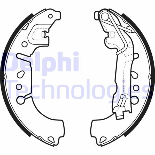 DELPHI LS2135 ARKA PABUÇLI FREN BALATASI FIAT EGEA 15> 500 L 12> FIORINO 14> 0.9 1.3D MTJ 1.4 1.6D MTJ - Görsel 1