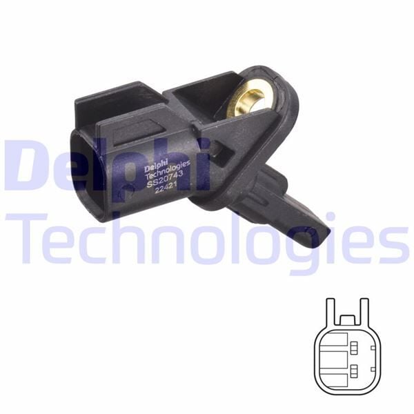 DELPHI SS20743 ÖN ABS SENSORU FOCUS III 11>KUGA I-II 08>17 MONDEO IV 07>14 CONNECT 14> VOLVO C30 06>12 S40 II 06>12 S60 II 10>18 V50 05>12 V70 II 05>11 XC60 I 09>12 XC70 II 09>12 - Görsel 1