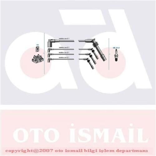 DODUCO 7816 BUJİ KABLOSU TAKIMI OPEL CORSA B-COMBO B 93>00 1.2-1.4İ C12NZ-12NZ-C14NZ - Görsel 1