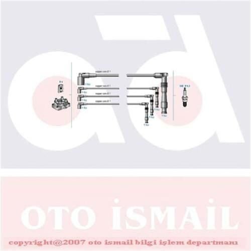 DODUCO 7817 BUJİ KABLOSU TAKIMI SET OPEL ASTRA F-CORSA-VECTRA B-TIGRA 1.4-1.6 16V ECOTECH 94> X14XE-X16XEL - Görsel 1