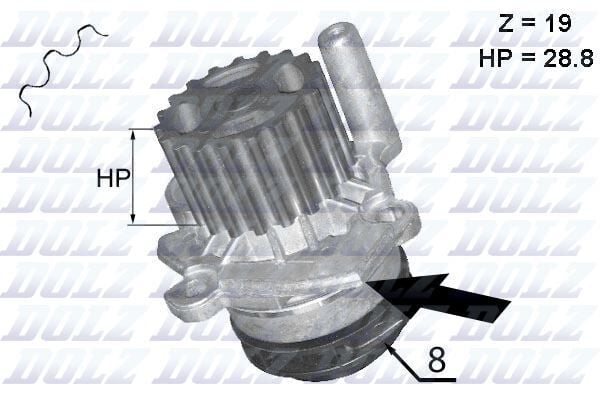 DOLZ A224 DEVİRDAİM CRAFTER-T6-A3-JETTA-CADDY-POLO-PASSAT 1.2-1.6-2.0 TDI CAYB/C/D-CAAB/C-CKUB-CFFB-CFWA-CAGA - Görsel 1