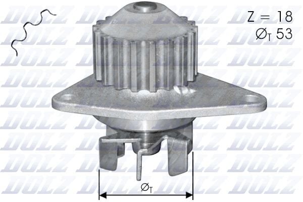 DOLZ C114 DEVIRDAIM SU POMPASI P106-P206-P207-P307-BIPPER-NEMO-PARTNER-BERLINGO-C2-C3-SAXO-XSARA 1.4 TU3JP-TU3A 1.4 8V MQP FIAT FIORINO 1.4 KFT.-KFV - Görsel 1