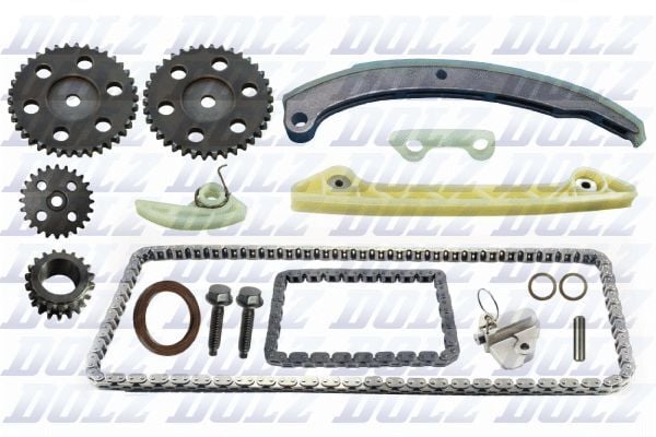 DOLZ SKCF010 EKSANTRİK ZİNCİR TAM SET FORD MONDEO 01> 2.0 DURATEC 134 DİŞ DİŞLİLER DAHİL - Görsel 1