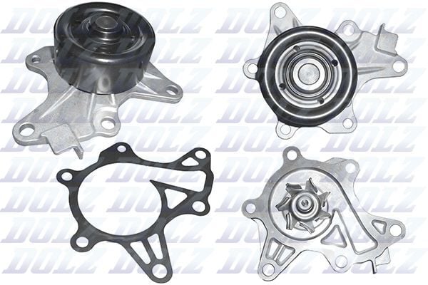 DOLZ T195 DEVİRDAİM SU POMPASI TOYOTA COROLLA AURIS 1.4L 1NDTV dizel NDE150 NDE180 D-4D 10-> / YARIS 1.4L 1NDTV dizel NLP130 10-> - Görsel 1
