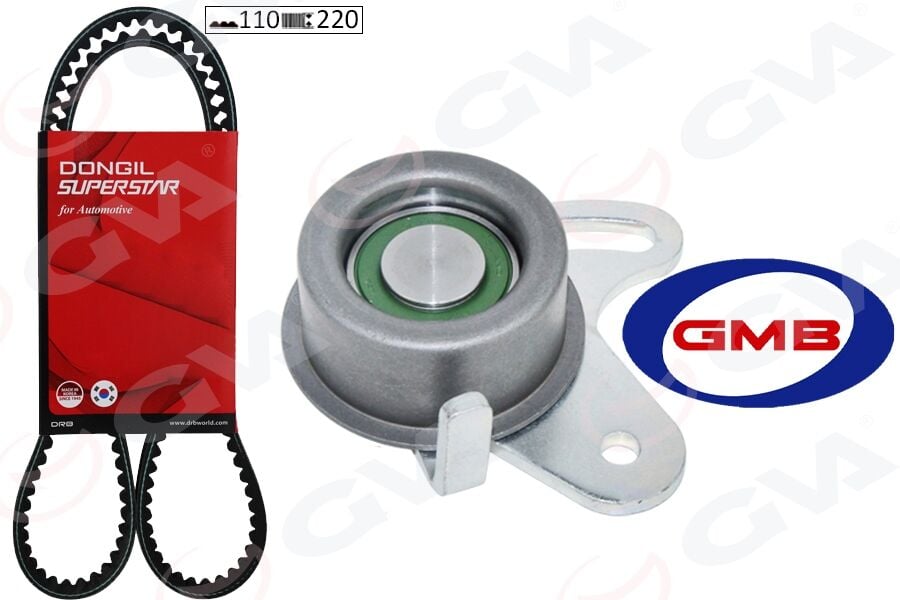 DONGIL KIT110STS22 TRİGER KAYIŞ SETİ EKSANTRİK SETİ HYUNDAI ACCENT 1.3L G4EA enjeksiyonlu 01-05 / GETZ 1.3L G4EA 02-10 1 KAYIŞ 1 RULMAN 110x220 - Görsel 1