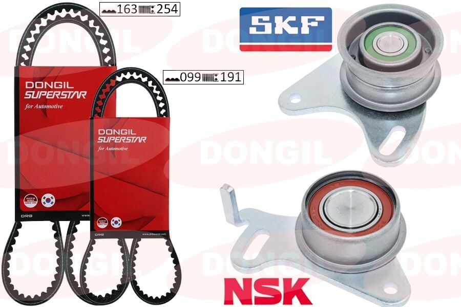 DONGIL KIT99YU-163RU TRİGER KAYIŞ SETİ EKSANTRİK SETİ HYUNDAI H100 STAREX 2.5L D4BB D4BF 97-> / KIA K2500 2.5L D4BH 03- > / MITSUBISHI L300. L200 2.5L 4D56 K64T K74T 96-07 / PAJERO 2.5L 4D56 94-> 2 KAYIŞ 2 RULMAN 16 - Görsel 1