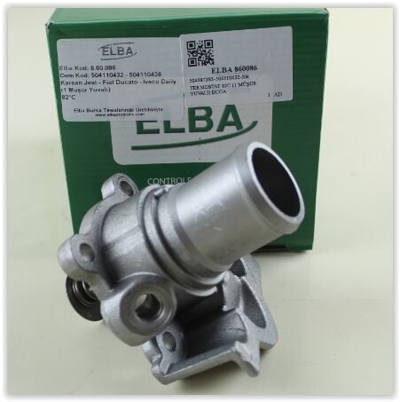 ELBA 860086 TERMOSTAT 82 C FIAT DUCATO 06>14 DUCATO 15> IVECO DAILY IV 06>11 DAILY V 11>14 DAILY VI 14>21 2.3D MJET 2.3 JTD F1A - Görsel 1