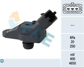 FAE 15055 BASINÇ MAP SENSÖRÜ ASTRA G-ZAFIRA A 99-05 -ASTRA H 2.0 04> VECTRA B 96-03 2.0 DI-DTI 1.7 TD - Görsel 1