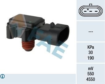 FAE 15079 MAP SENSÖRÜ BASINÇ SENSÖRÜ ASTRA G-COMBO C-CORSA C 1.7 DTI 16V 00> Y17DT-DTL DİZEL - Görsel 1
