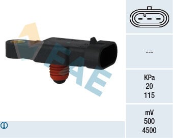 FAE 15117 EMME MANİFOLDU BASINÇ MAP SENSÖRÜ AVEO-KALOS 03>13 1.2 SPARK 0.8 05>10 MATIZ 05>13 0.8-1.0 - Görsel 1