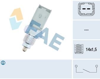 FAE 40491 GERİ VİTES MÜŞÜRÜ PARTNER-206-301-407-306-308-BERLINGO-C2-C3-C4-C5 FIAT SCUDO 99> 1.6 1.6D MJET 2.0 ULYSSE 96> 2.0 2 FİŞLİ - Görsel 1