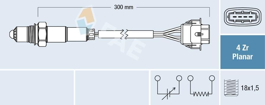 FAE 77575 OKSİJEN SENSÖRÜ ASTRA J-INSIGNIA A-MOKKA-MERIVA B-ADAM-CORSA D-E-AVEO- CRUZE-ZAFIRA C 1.2-1.4-1.6 A 12-B12XER-XEL-A14-B14XEL-XER-NET-NEH-A16-B16XER-A18-B18XER - Görsel 1
