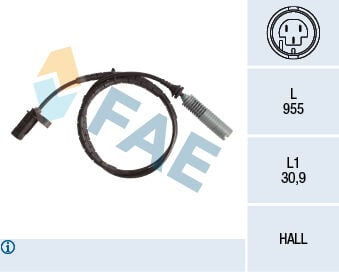 FAE 78139 ABS SENSORU ARKA BMW E81 E82 E87 E88 E90 E91 E92 E93 - Görsel 1