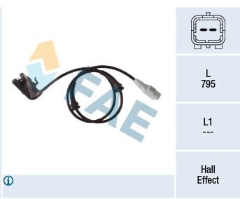 FAE 78405 ABS DEVİR SENSÖRÜ ARKA PEUGEOT P307 03>12 CITROEN C4 04>11 - Görsel 1