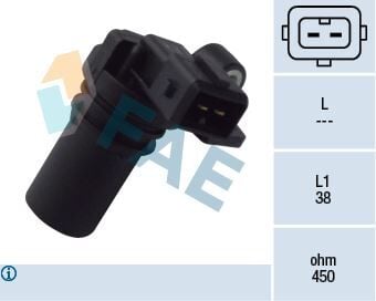 FAE 79162 KRANK MILI POZISYON SENSORU CONNECT 1.8TDCI 02>13 FOCUS 98>11 FOCUS II CMAX 03>11 S MAX GALAXY 06>15 1.8TDCI - Görsel 1