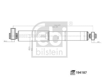 FEBI 194187 AMORTİSÖR ARKA AKS-ARKA AKS SOL-ARKA AKS SAĞ FORD CAR-FORD MOTOR COMPANY - Görsel 1