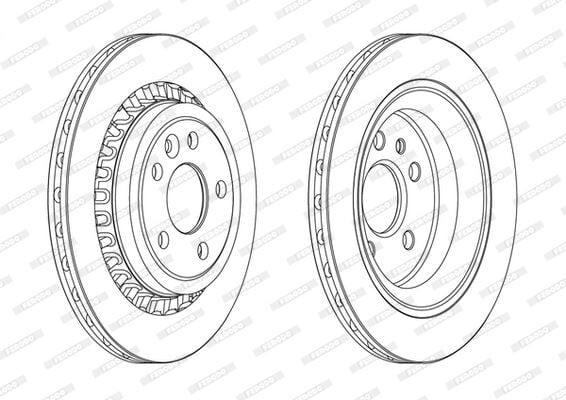 FERODO DDF1802C ARKA FREN AYNASI ADET VOLVO XC60 D3 D4 D5 2.4D 2.0T 3.2 T5 T6 2008 >2013 >2017 CAP 302X5 BJN - Görsel 1