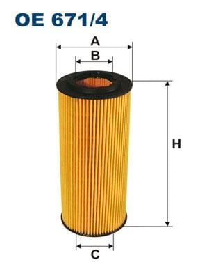 FILTRON OE671.4 YAĞ FİLTRESİ TOUAREG 3.0 V6 10>A4 3.0-3.2 FSI 08>A5 3.0-3.2 10>A6 2.8-3.0-3.2 FSI 04-11 - Görsel 1